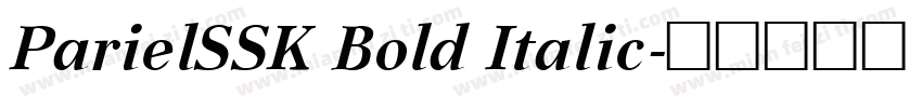 ParielSSK Bold Italic字体转换